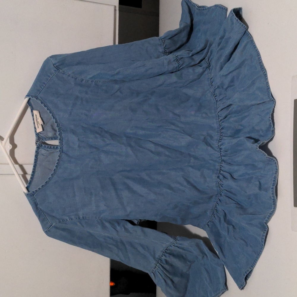 Beachlunchlounge Light Blue Denim Blouse